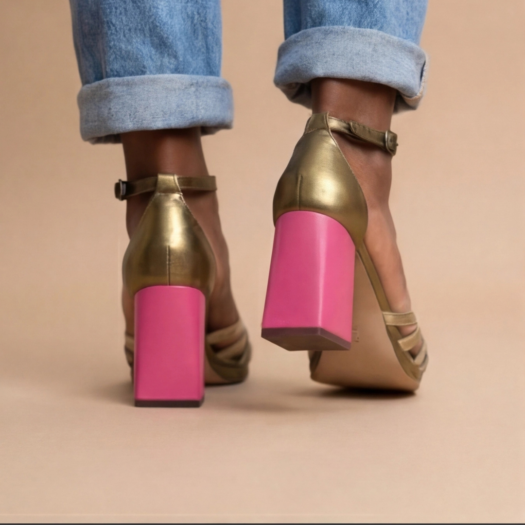 Noelyrah | Gold Block Heel