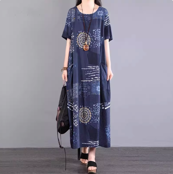 Aria Printed Relaxed Maxi Dress