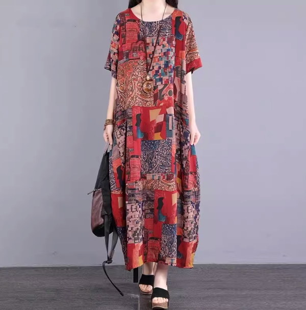 Aria Printed Relaxed Maxi Dress