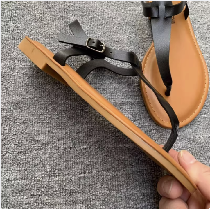 Solea Minimal Leather Strap Sandals