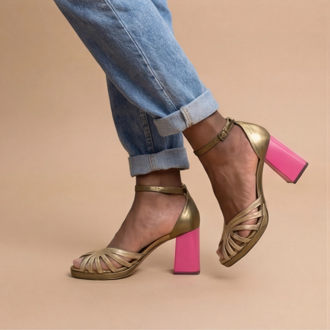 Noelyrah | Gold Block Heel