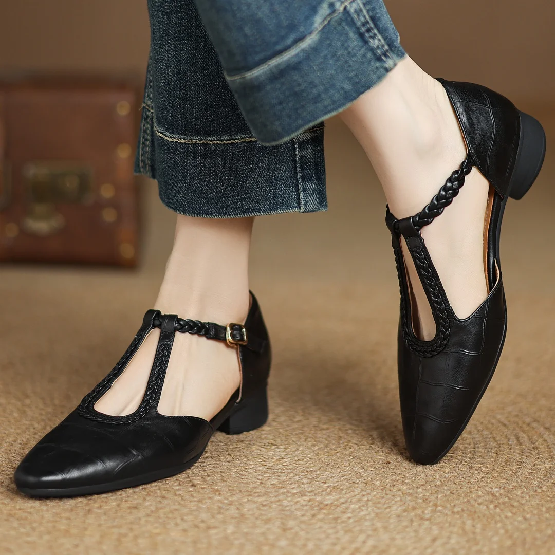 Lucette | Leather Mary Janes