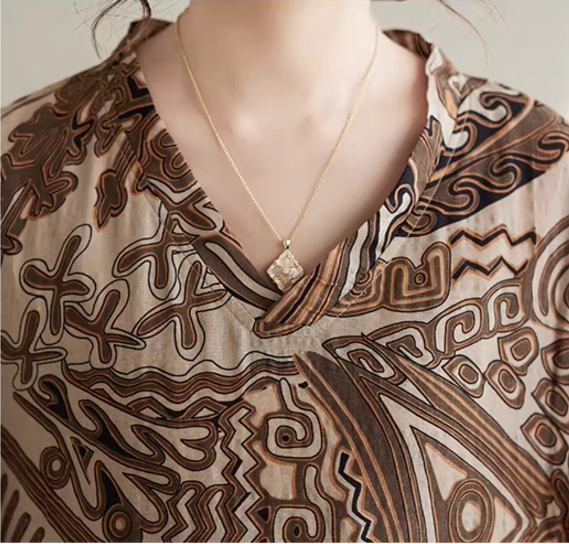 Luna Printed Maxi Dress