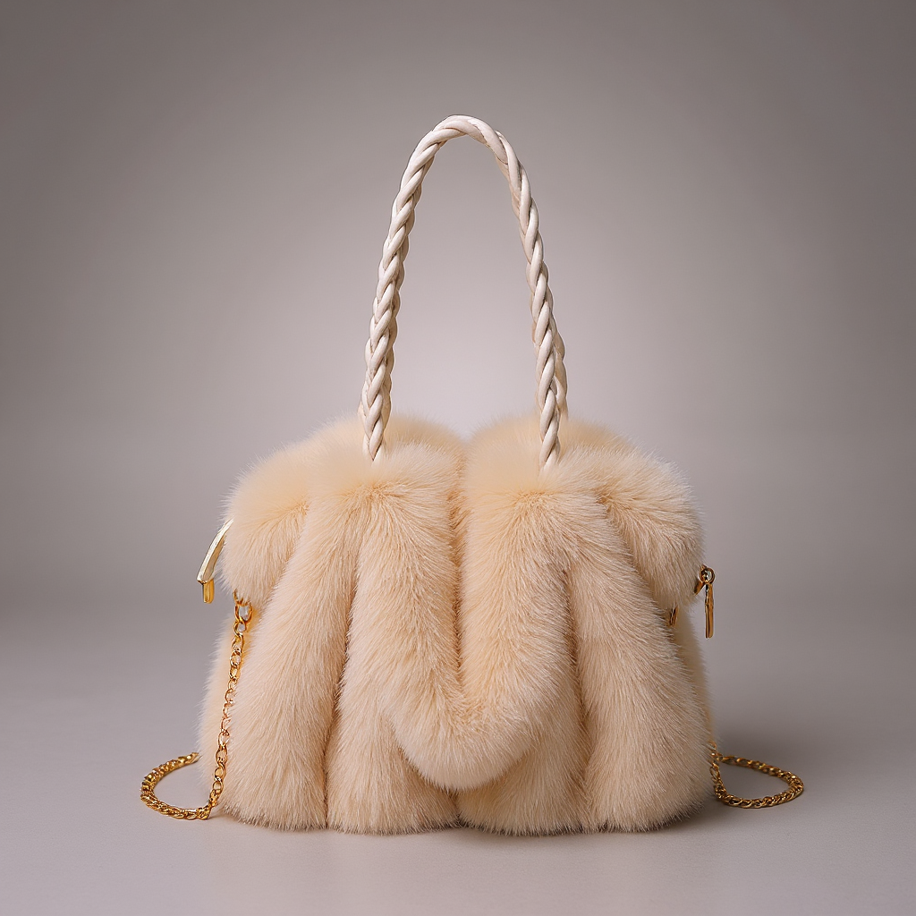 Melanie Faux Mink Fur Tote