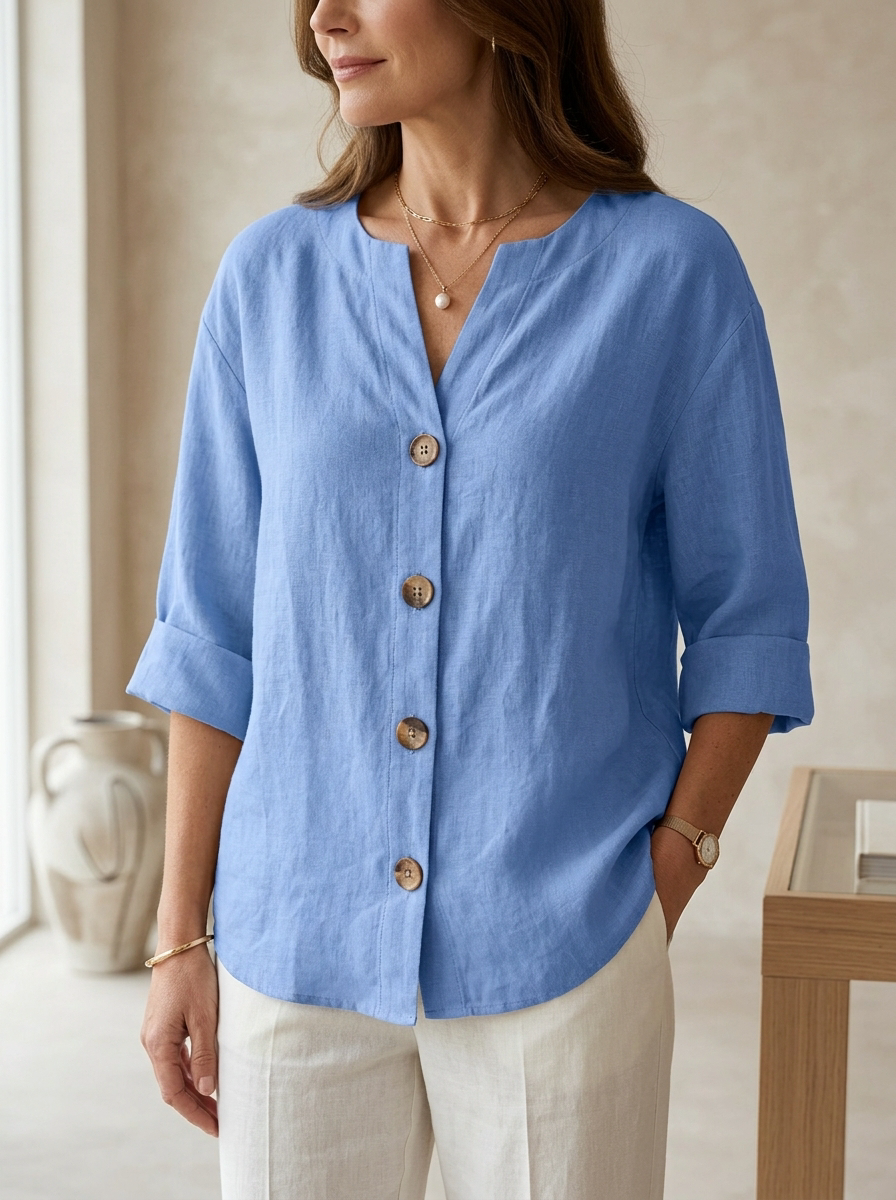 Hazel | Breezy Linen Summer Blouse