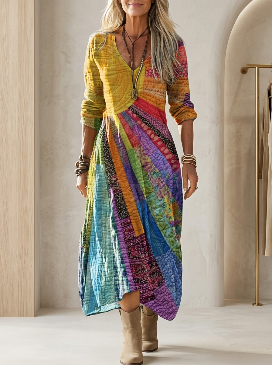 Bohemian Sun Design Dress